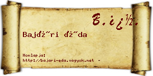 Bajári Éda névjegykártya